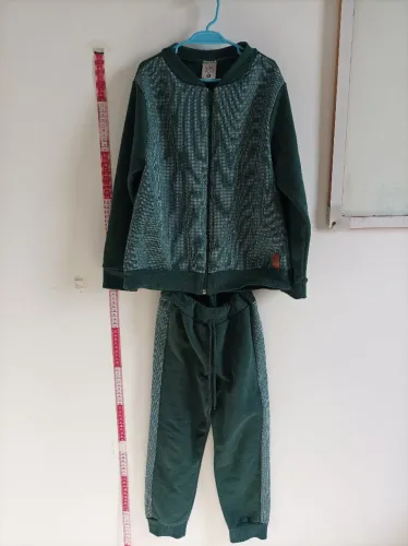 Conjunto agasalho infantil verde - 6-7 anos