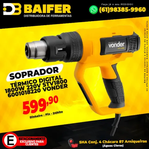 Soprador Térmico Digital 1800w 220v STV1800 Vonder
