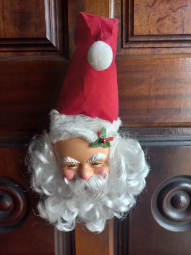 Antigo papai noel musical para porta