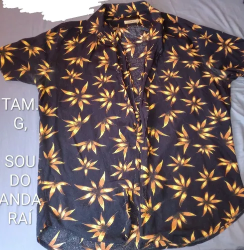 Camisas camisetas manga curta estampadas pretas floridas masculina