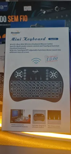 Mini Teclado Wireless Atomo Backlit - Controle Total!