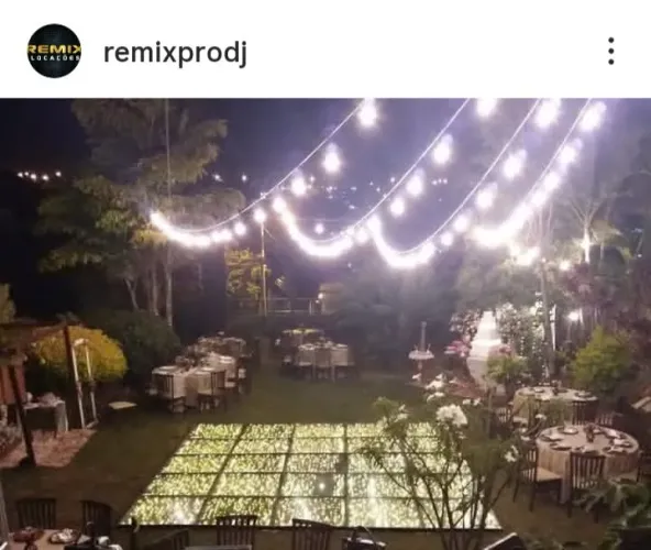 Varal de lampadas led locação 
