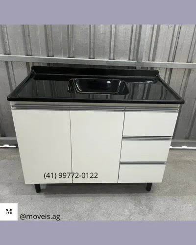 Pia 1MT - Balcão e Tampo - Entrego 