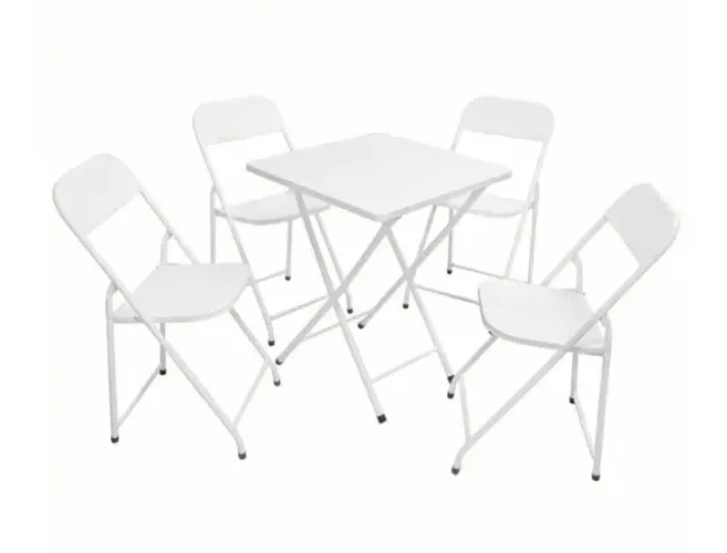 Jogo de mesa de aço com 4 cadeiras