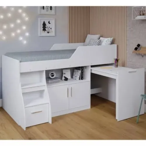 Cama com escrivaninha embutida - ideal para quarto pequeno!