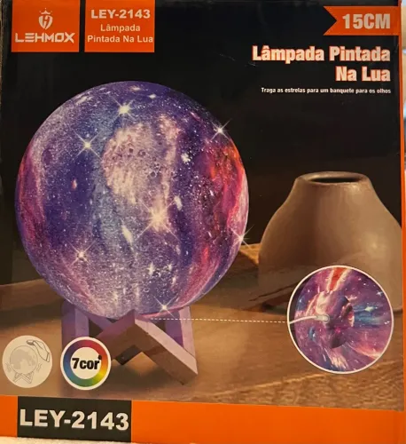 Luminária Lua 7 Cores - Lehmox LEY-2143