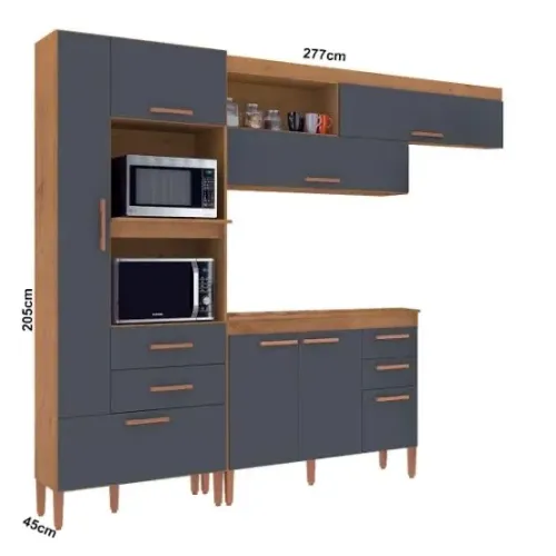 Armário de Cozinha Completa 8 Portas