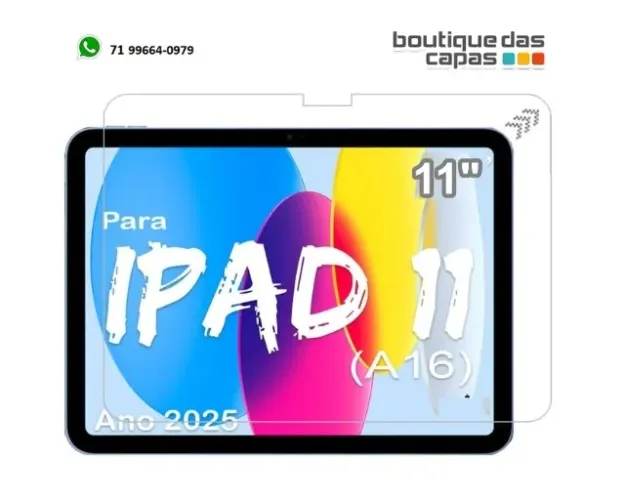 pelicula Tela Vidro Temperado Para iPad A16 11º Geração 2025 11 polegadas A3354 A3355 A335