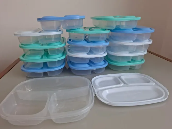 Kit 15 marmitas plásticas bpa free