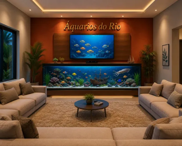 Aquários de decoração para ambientes