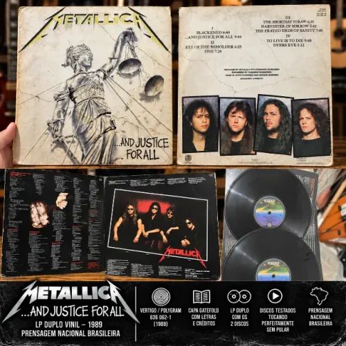 Metallica - ?And Justice For All LP Duplo Vinil 1989 Nacional