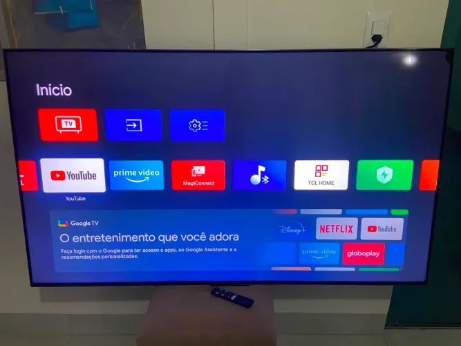 Tv 65 Tcl Android 4k (pequeno detalhe) Possui alto falante externo - Passo Cartão
