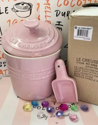 Pote Ração Dog Rosa Le Creuset