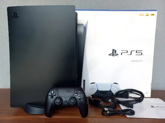 PS5 Playstation 5 825Gb Preto +de 80 Jogos + Controle Stelf - Em até 10x (OLX) - Pego PS4
