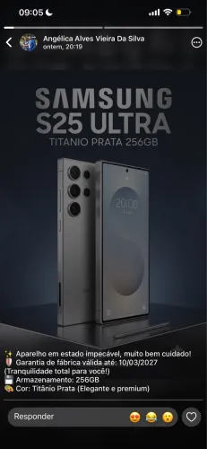S25 ULTRA NA GARANTIA ATÉ MARÇO 2027