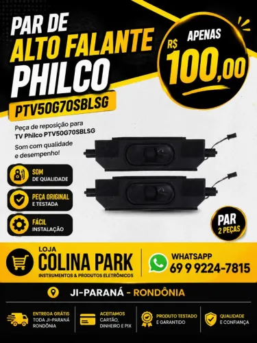 Par Alto falante Smart Tv Philco PTV50G70SBLSG