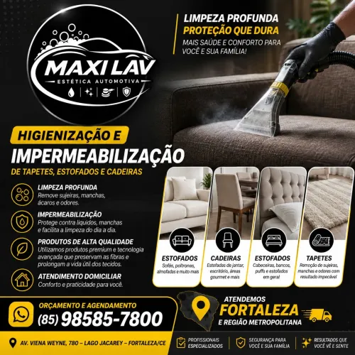 Lavagem e Hipermeabilização de Sofás Tapetes e Cadeiras