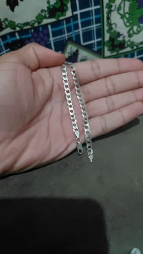 Pulseira prata 925, 5.5mm 21cm semi nova