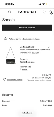bolsa zadig voltaire original 