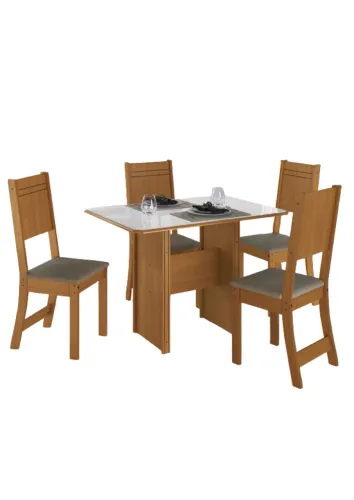 Mesa de Jantar malta com 4 cadeiras