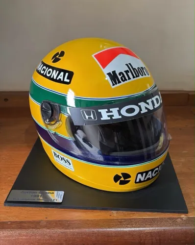 Capacete tamanho real Ayrton Senna - Lindo!!!