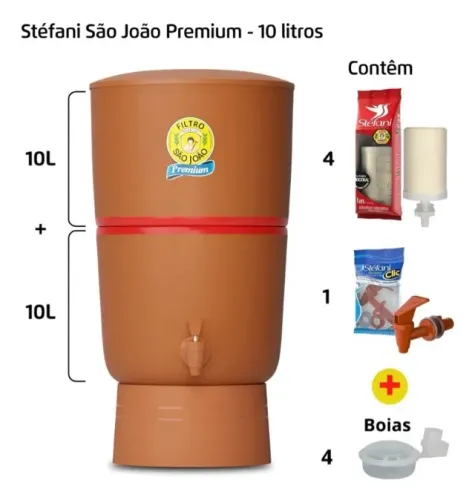 Filtro De Barro São João Premium 10 Litros - Stéfani