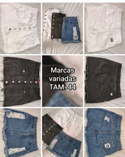 Kit 3 Saias Jeans Femininas Tamanho 44