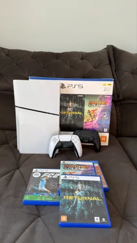 PS5 slim mídia física e digital 1TB