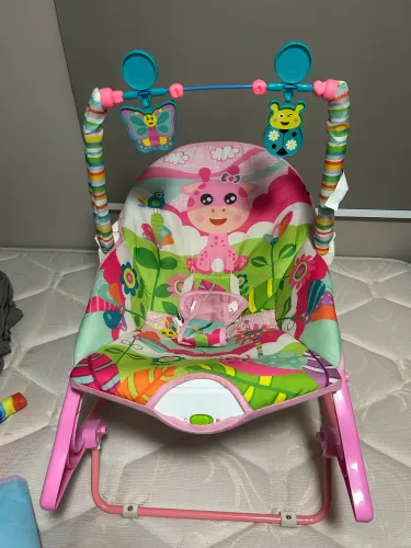 Cadeira Vibratória Bebê Rosa
