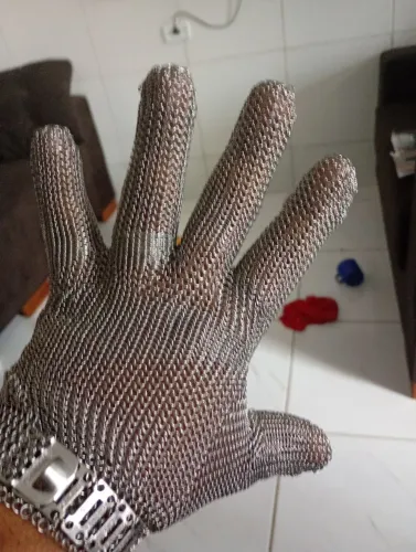 Luva malha de aço 