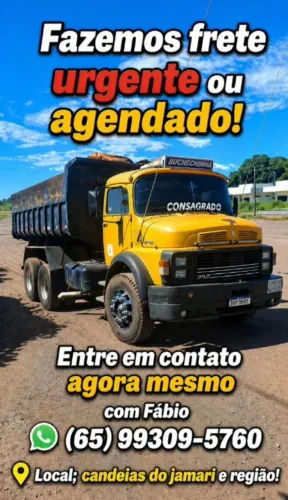 Fazemos fretes em Candeias do Jamari e região caminhão caçamba 