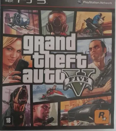 Jogo PS3,Grand Theft Auto V,Nacional,Com O Mapa Completo E Os Encartes,Em Muito Bom Estado