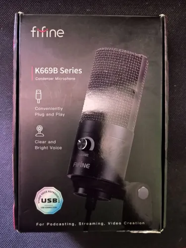 Microfone Fifine K669b USB Condensador 