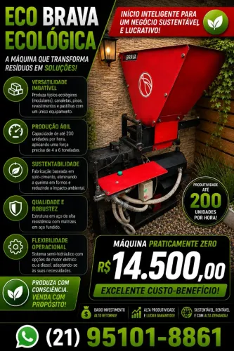 Máquina Prensa Tijolo ecológico 
