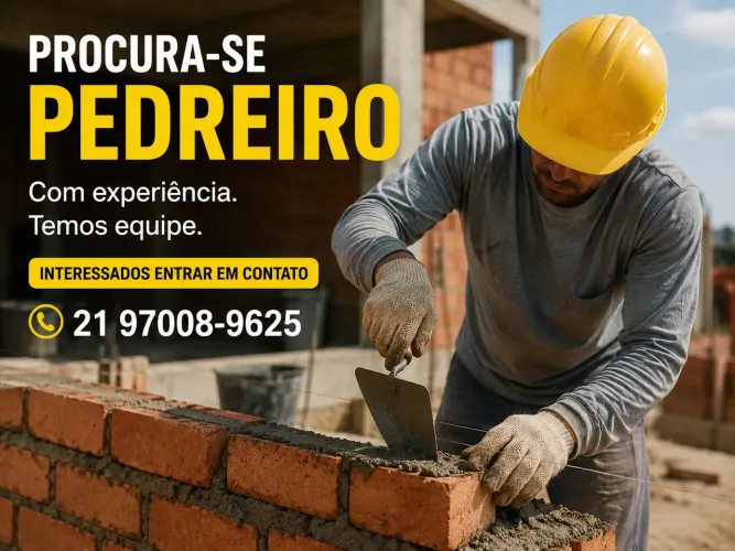  Procura-se Pedreiro - MACAÉ RJ