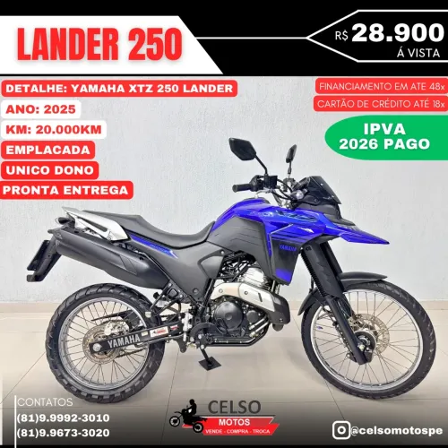 LANDER 250 2025 c/20.000km IPVA26 PAGO FINANCIO 48x