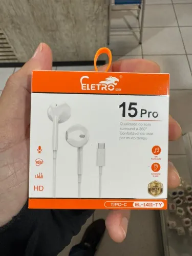 Fone com fio Type-c