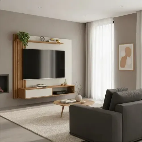 Painel de Tv  Berlim 1,60M para Tv Até 65 Polegadas