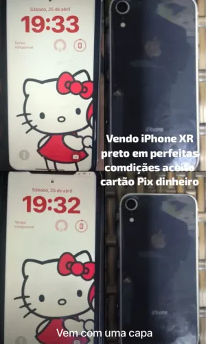 Vendo iPhone XR preto 850