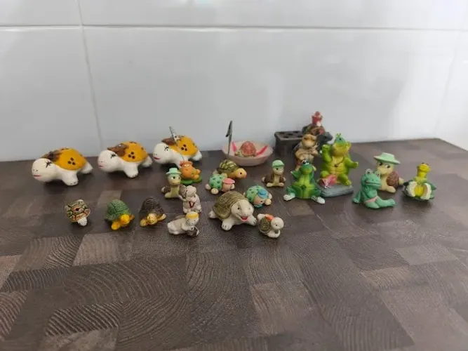 Kit 23 peças Tartarugas em Resina, Biscuit e Porcelana otimo para colecionadores