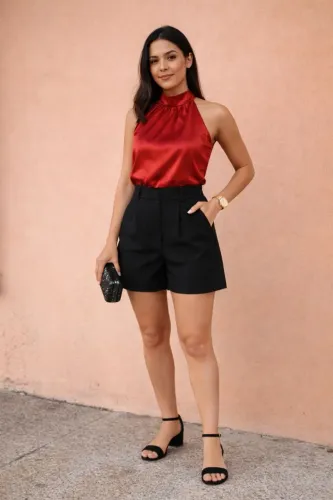 Blusa gola alta linda a pronta entrega