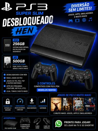 Ps3 super slim desbloqueado completo 