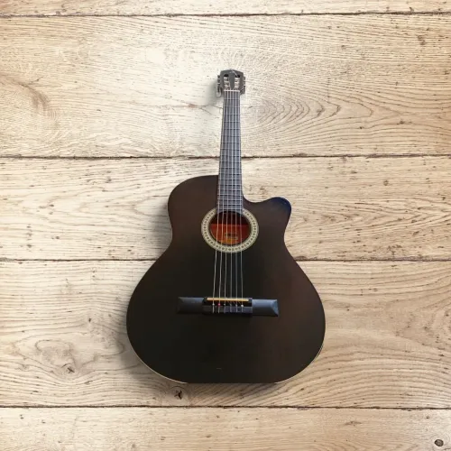 Violão Star Giannini NF.14 CEQ BK Elétrico Nylon Kit Completo