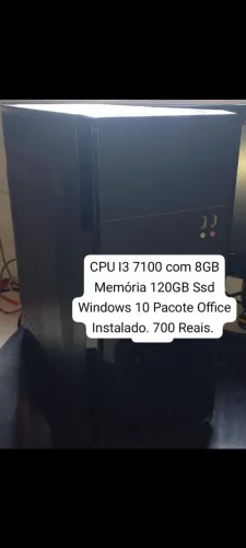 CPU I3 7100 com 8GB Memória 120GB Ssd