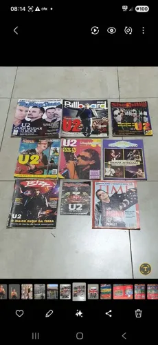 LOTE 9 REVISTAS U2 BONO VOX EM BOM ESTADO RARAS
