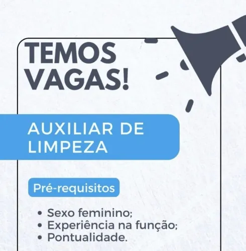 Auxiliar de limpeza feminino