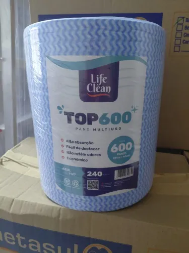 Pano Multiuso Em Rolo 600U 28cmX40X240m Life Clean
