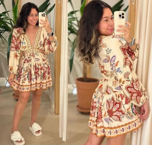 VESTIDO FARM FLORAL VALENTINA 