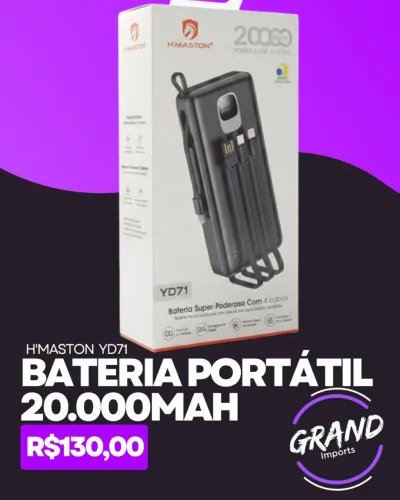 Bateria portátil H'maston 20.000mah