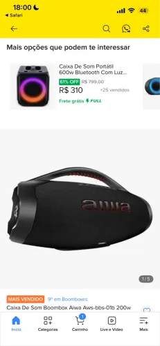 Vendo caixa bombox aiwa 1300,0 reais